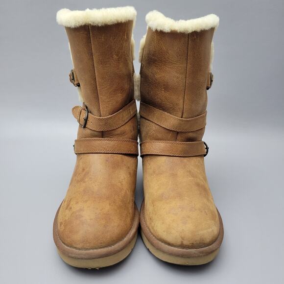 UGG Becket Chestnut Sheepskin Boots - Size 8 - Picture 5 of 12